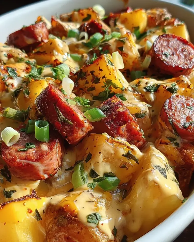 Cheesy Ranch Potatoes and Smoked Sausage