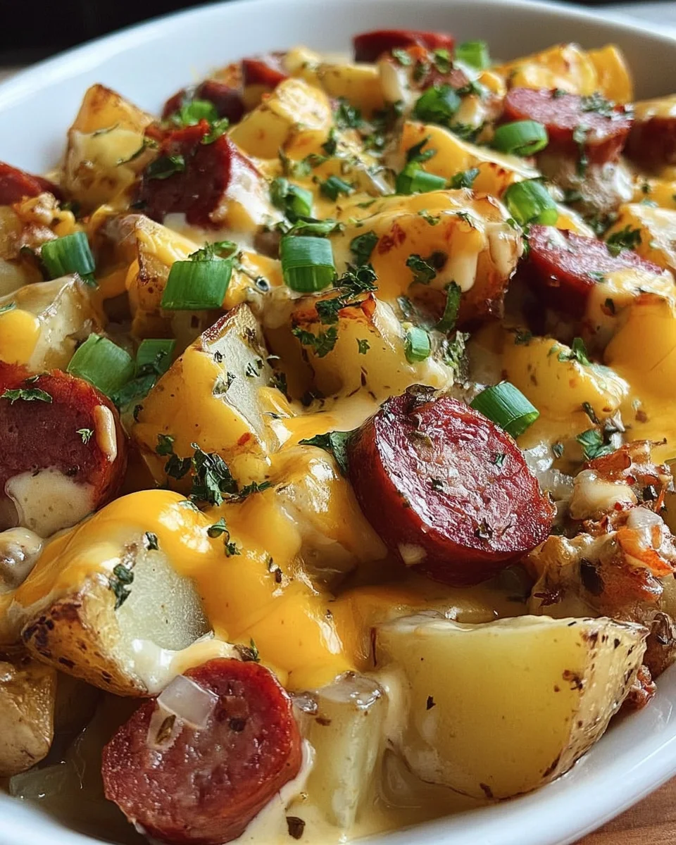 Cheesy Ranch Potatoes and Smoked Sausage 24 Cheesy