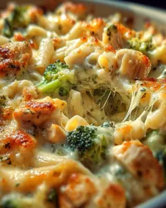 Chicken and Broccoli Alfredo Bake