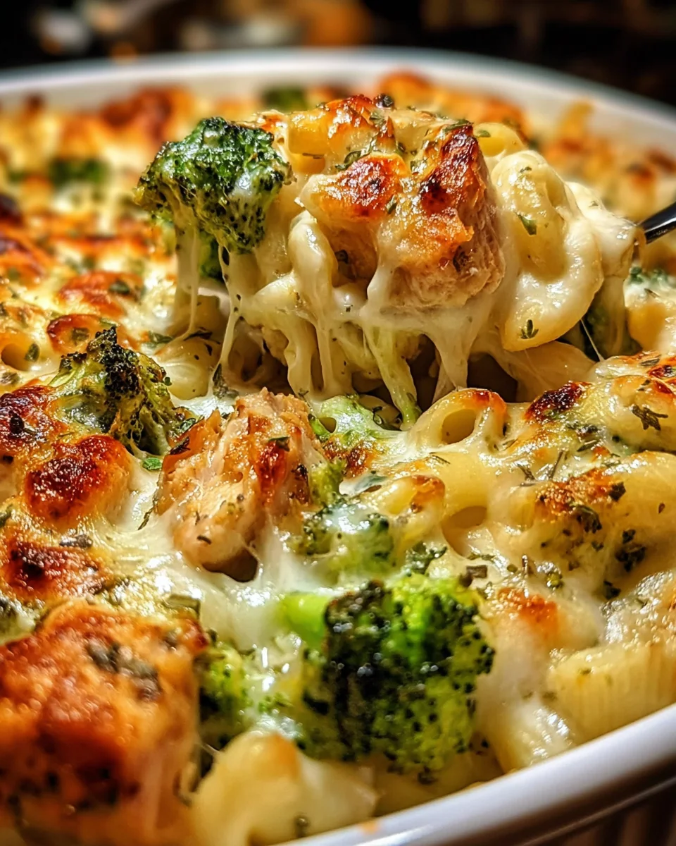 Chicken and Broccoli Alfredo Bake Chicken