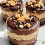 Chocolate Peanut Butter Mini Cheesecakes