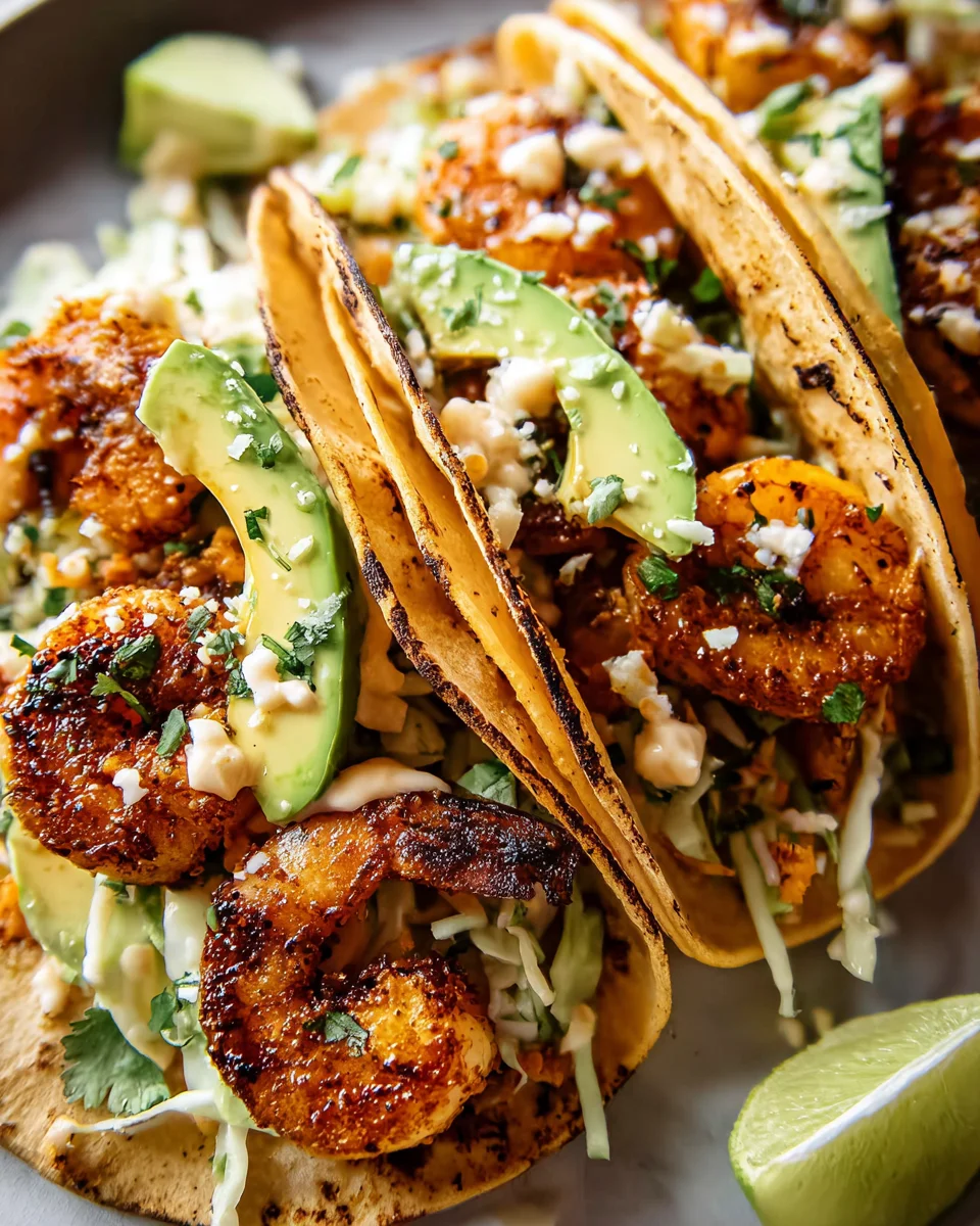 Cilantro Lime Shrimp Tacos with Creamy Slaw Cilantro