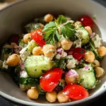Cottage Cheese and Chickpeas Salad Cottage Cheese and Chickpeas Salad