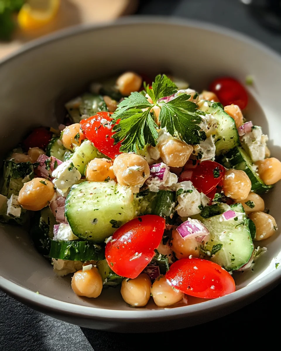 Cottage Cheese and Chickpeas Salad Cottage Cheese and Chickpeas Salad