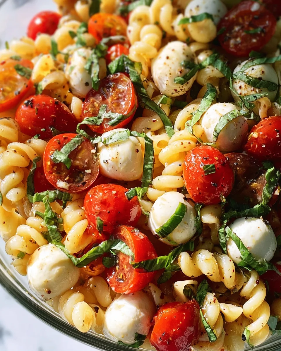 Creamy Caprese Pasta Salad 16 Creamy Caprese Pasta Salad