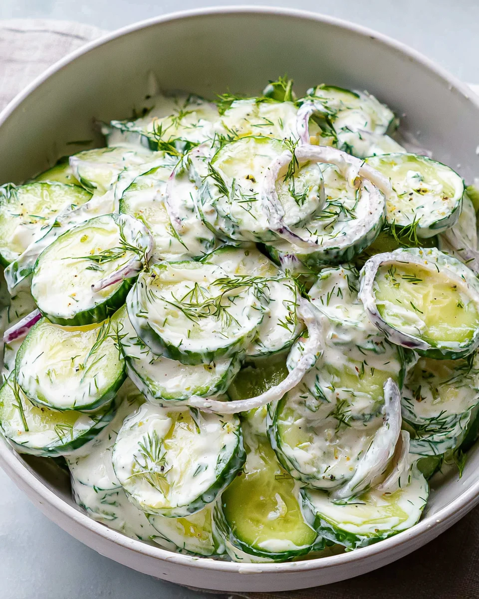 Creamy Cucumber Salad Creamy