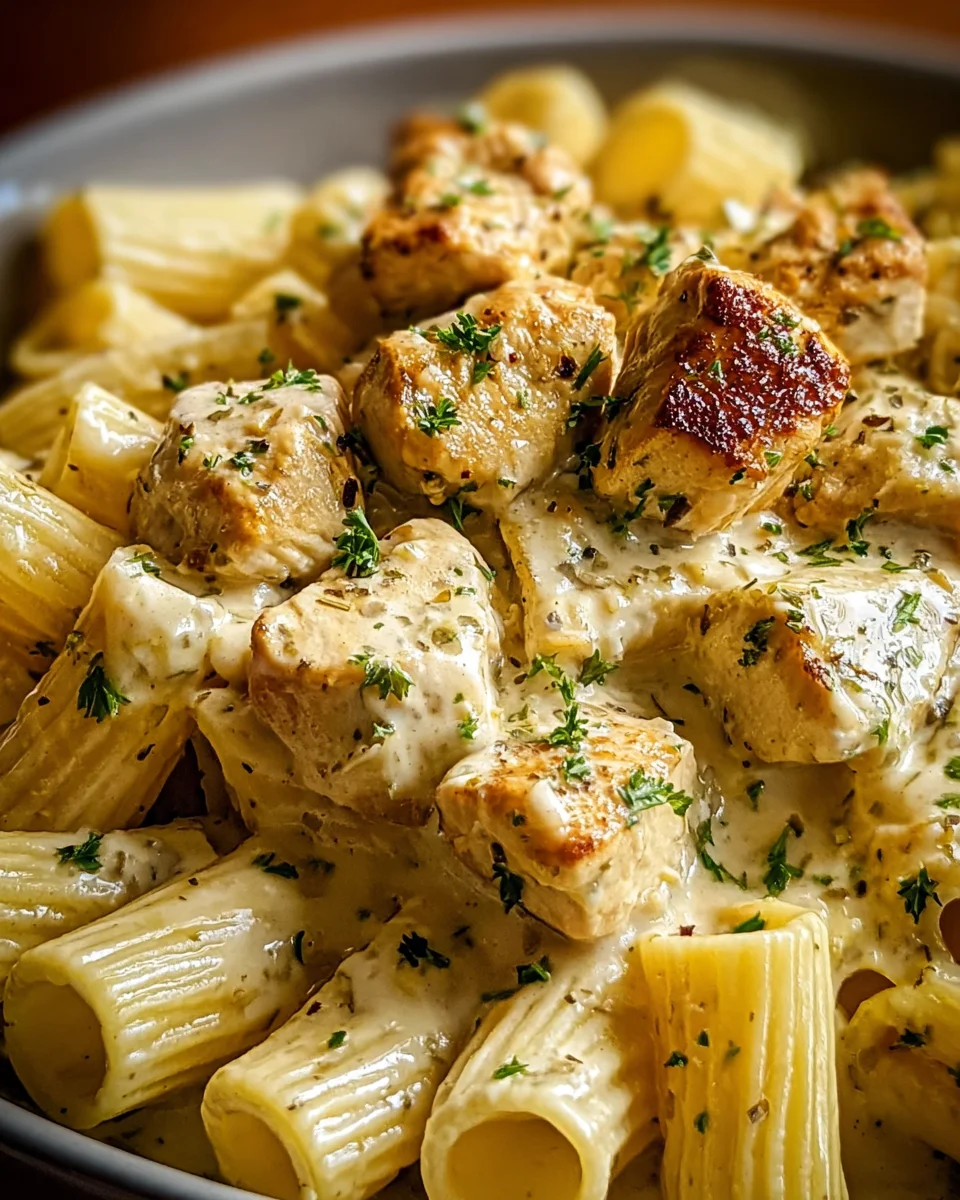 Creamy Garlic Butter Chicken and Rigatoni in Parmesan Sauce Creamy Garlic Butter Chicken and Rigatoni in Parmesan Sauce