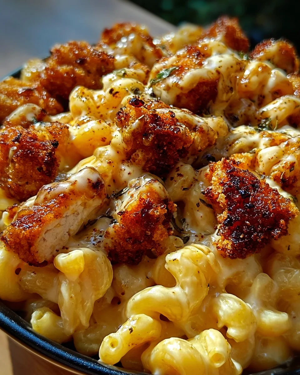 Creamy Honey Pepper Chicken Mac and Cheese Delight