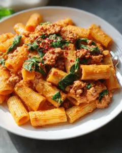 Creamy Sausage Rigatoni