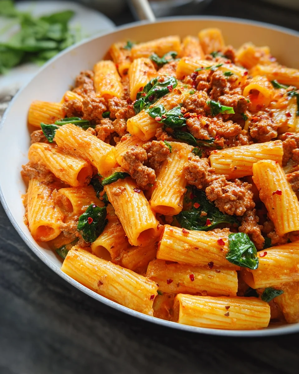 Creamy Sausage Rigatoni Creamy