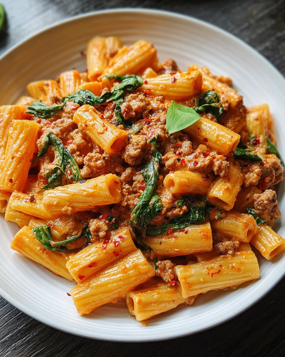Creamy Sausage Rigatoni Creamy