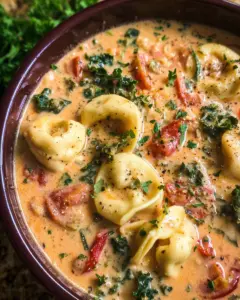Creamy Tuscan Tortellini Soup