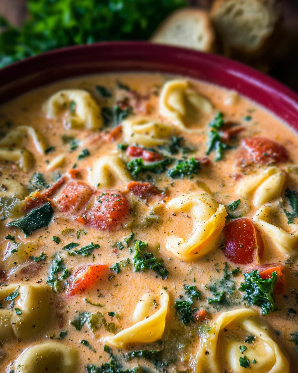 Creamy Tuscan Tortellini Soup Creamy