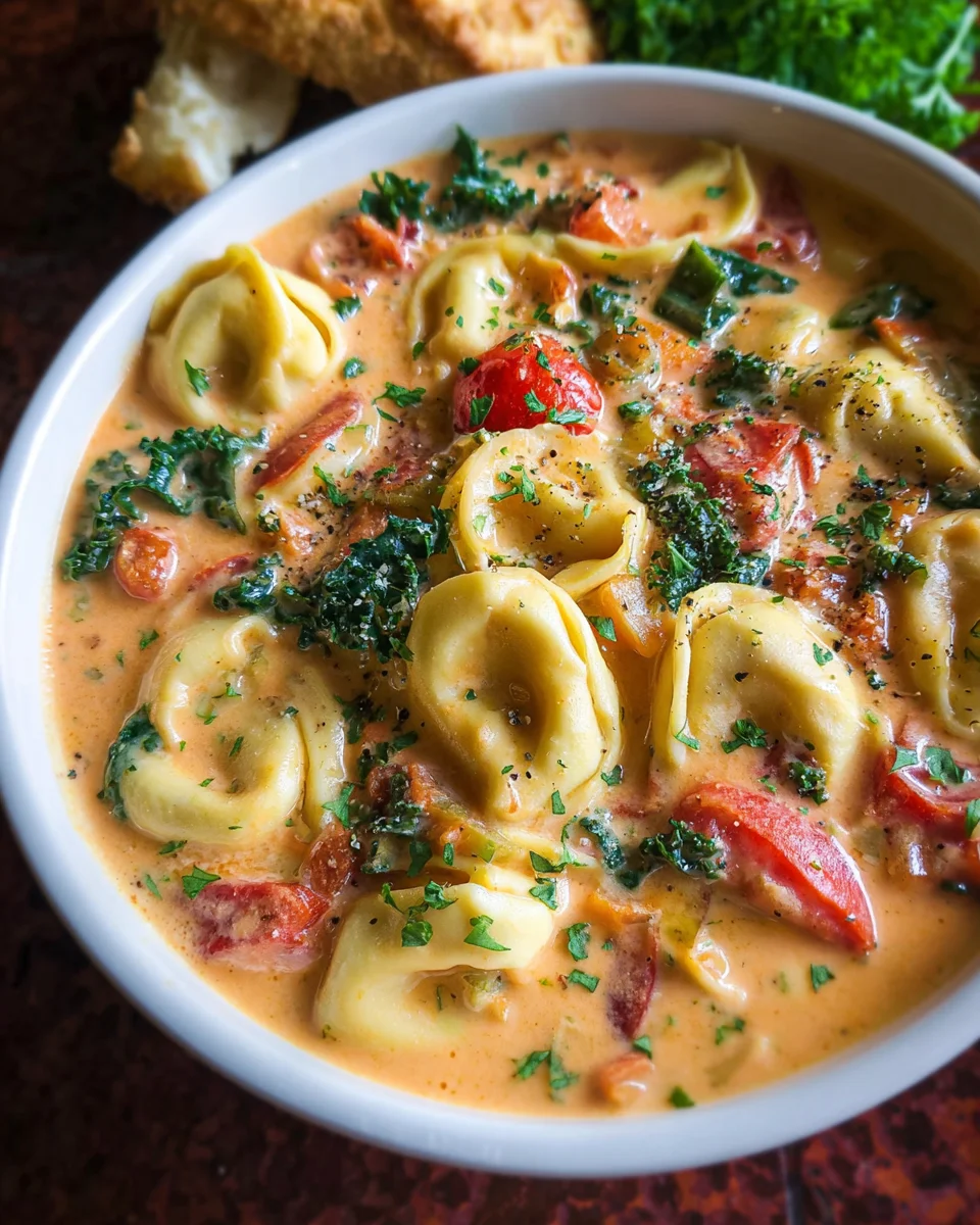 Creamy Tuscan Tortellini Soup Creamy