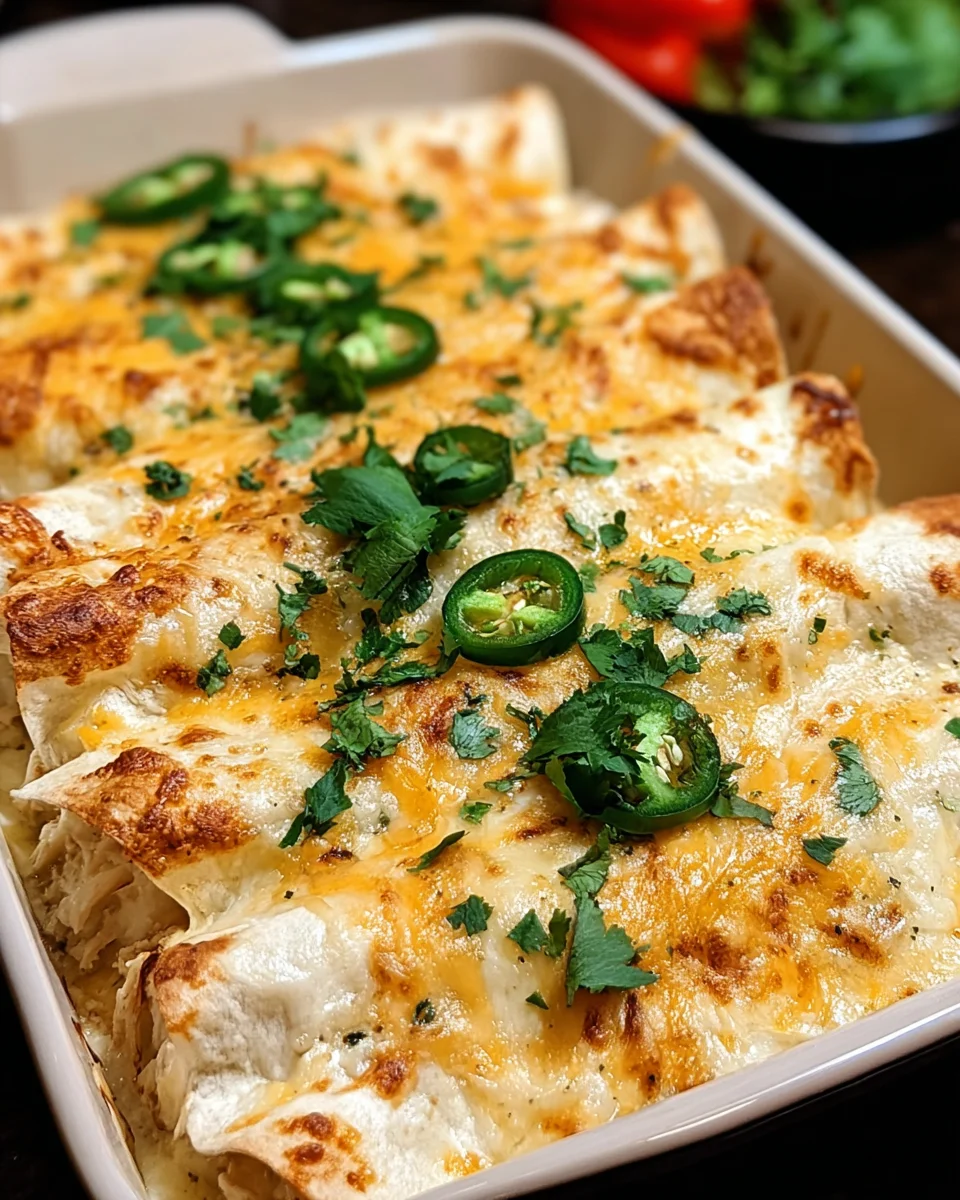 Creamy White Chicken Enchiladas