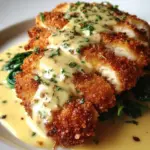 Crispy Parmesan Chicken with a Rich Garlic Sauce