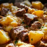 Crockpot Loaded Steak and Potato Bake Recipe