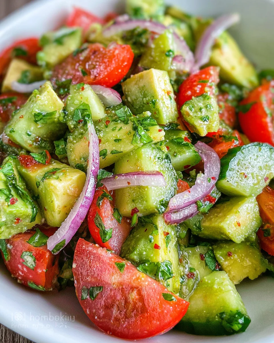 Cucumber Tomato Avocado Salad