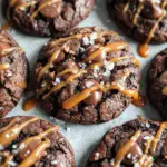 Double Chocolate Salted Caramel Cookies