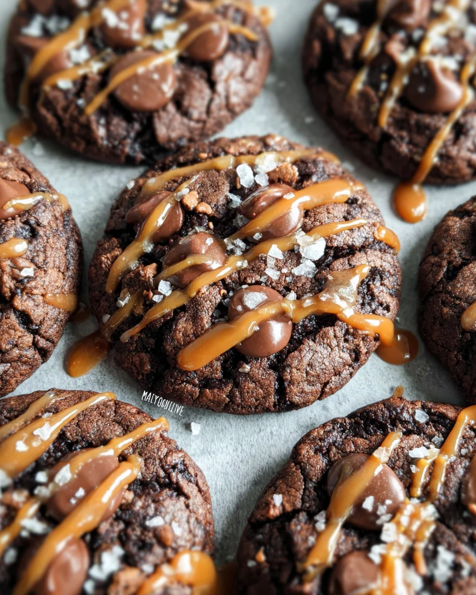 Double Chocolate Salted Caramel Cookies 21 Double Chocolate Salted Caramel Cookies