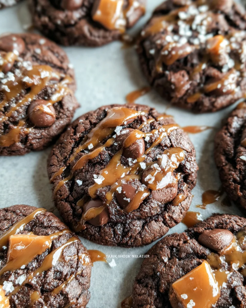 Double Chocolate Salted Caramel Cookies 23 Double