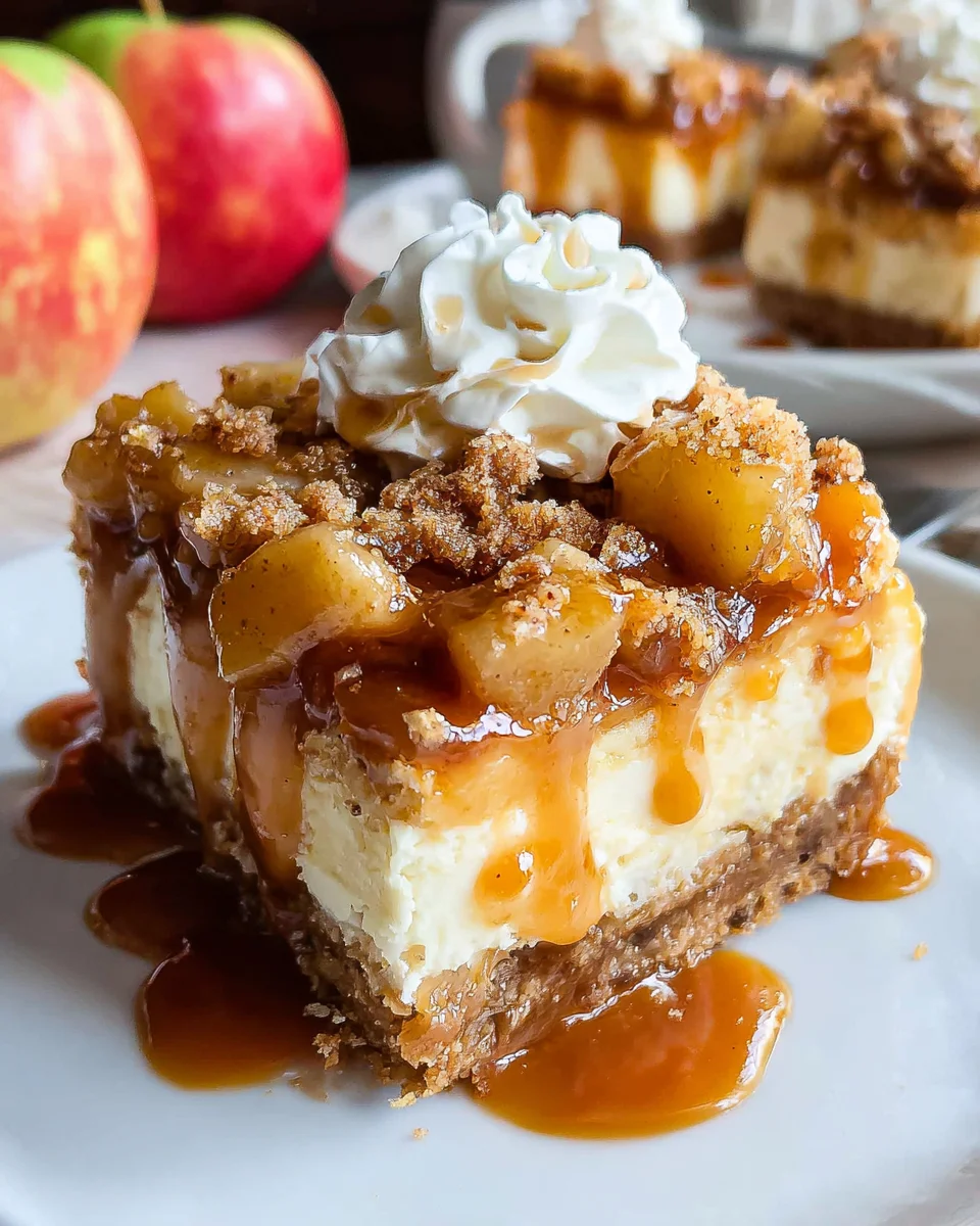 Easy Caramel Apple Cheesecake Bars 32 Easy