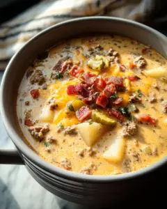 Easy Cheeseburger Soup