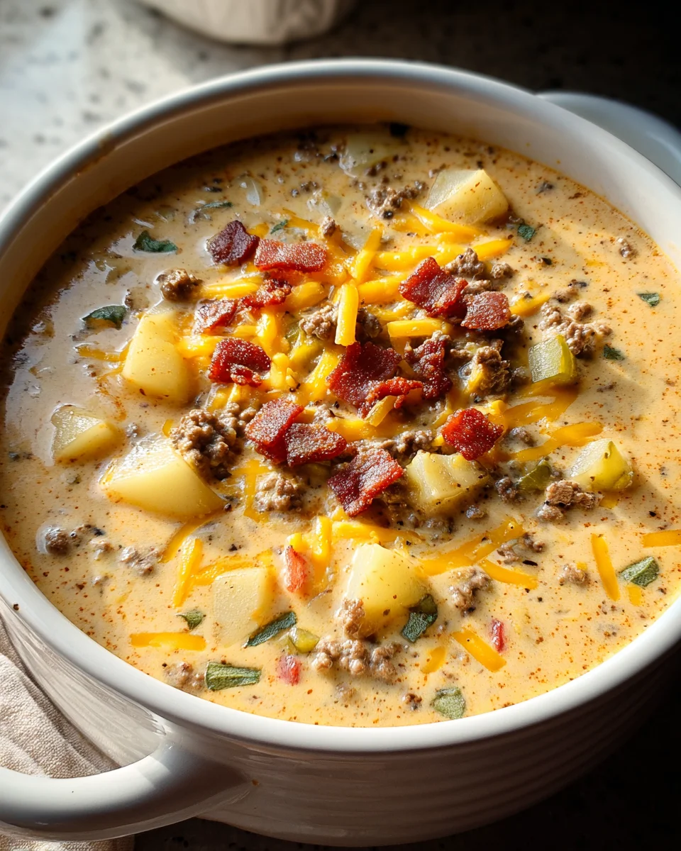 Easy Cheeseburger Soup Easy
