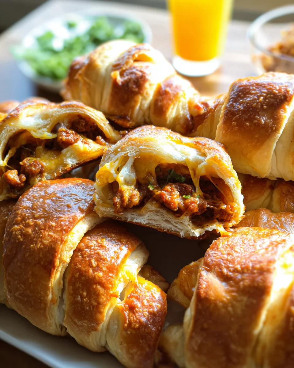 Easy Cheesy Chicken-Filled Crescents Easy Cheesy Chicken-Filled Crescents