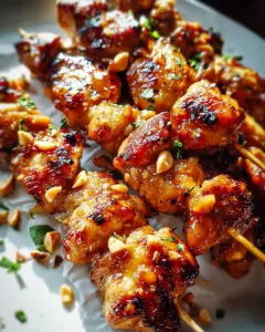 Easy Grilled Asian Chicken Skewers with Honey Garlic Sauce