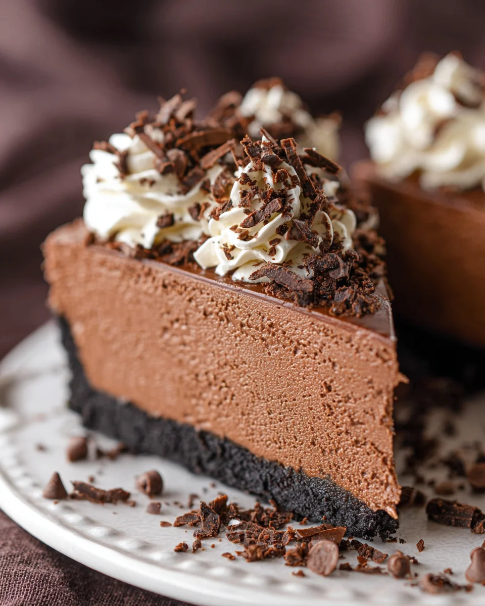 Easy No Bake Chocolate Cheesecake
