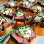 Easy Steak Crostini (with Horseradish Sauce)