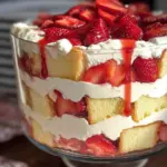 Easy Strawberry Trifle with Pound Cake