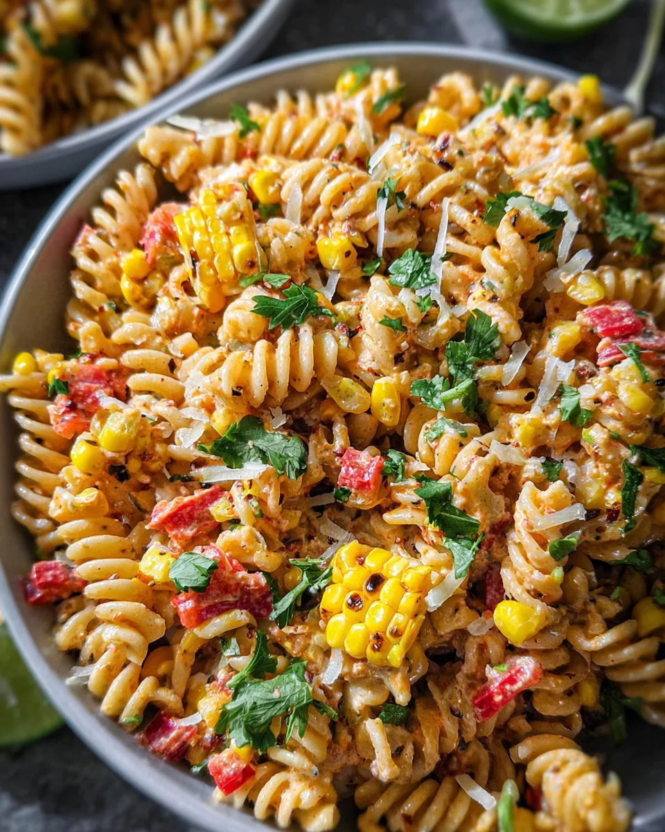 Esquites-Inspired Pasta Salad (Mexican Street Corn-Inspired)