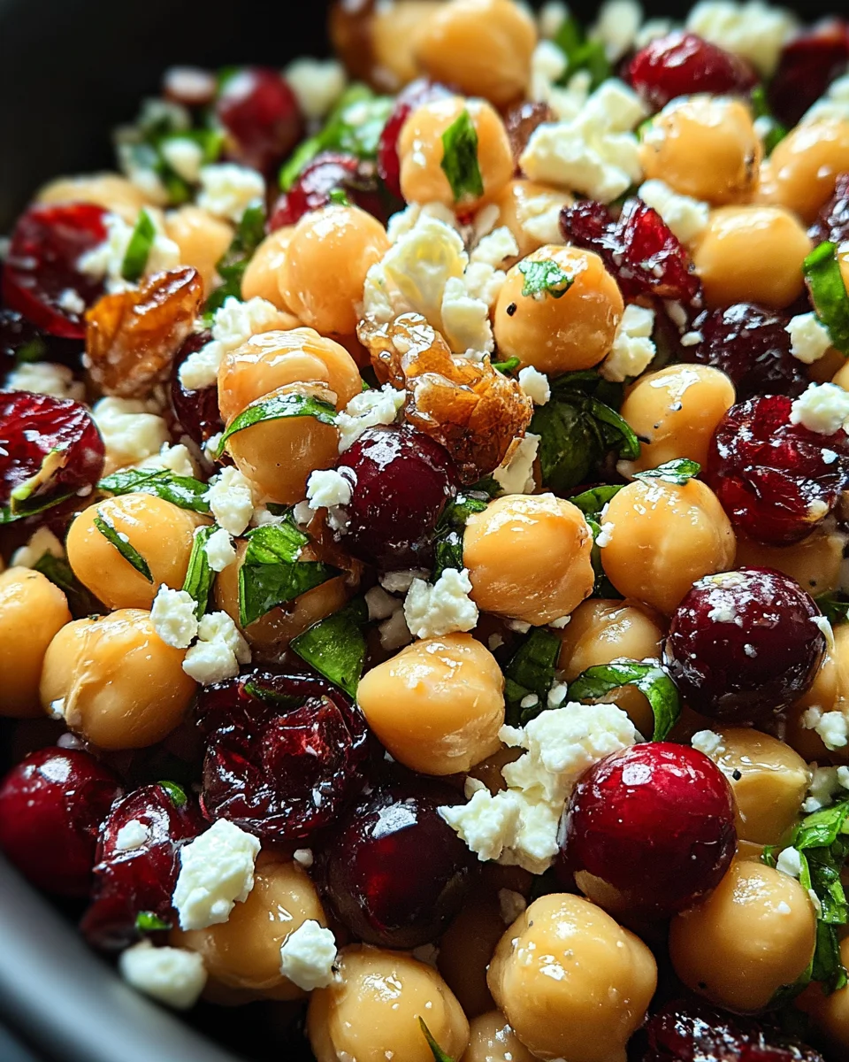 Feta & Cranberry Chickpeas with Lemon Vinaigrette 21 Feta
