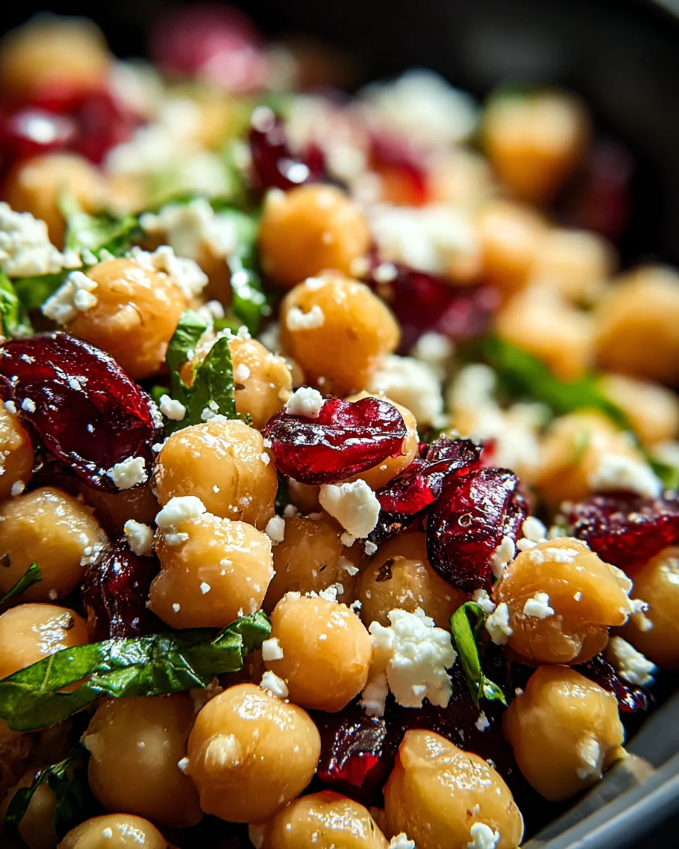 Feta & Cranberry Chickpeas with Lemon Vinaigrette 22 Feta