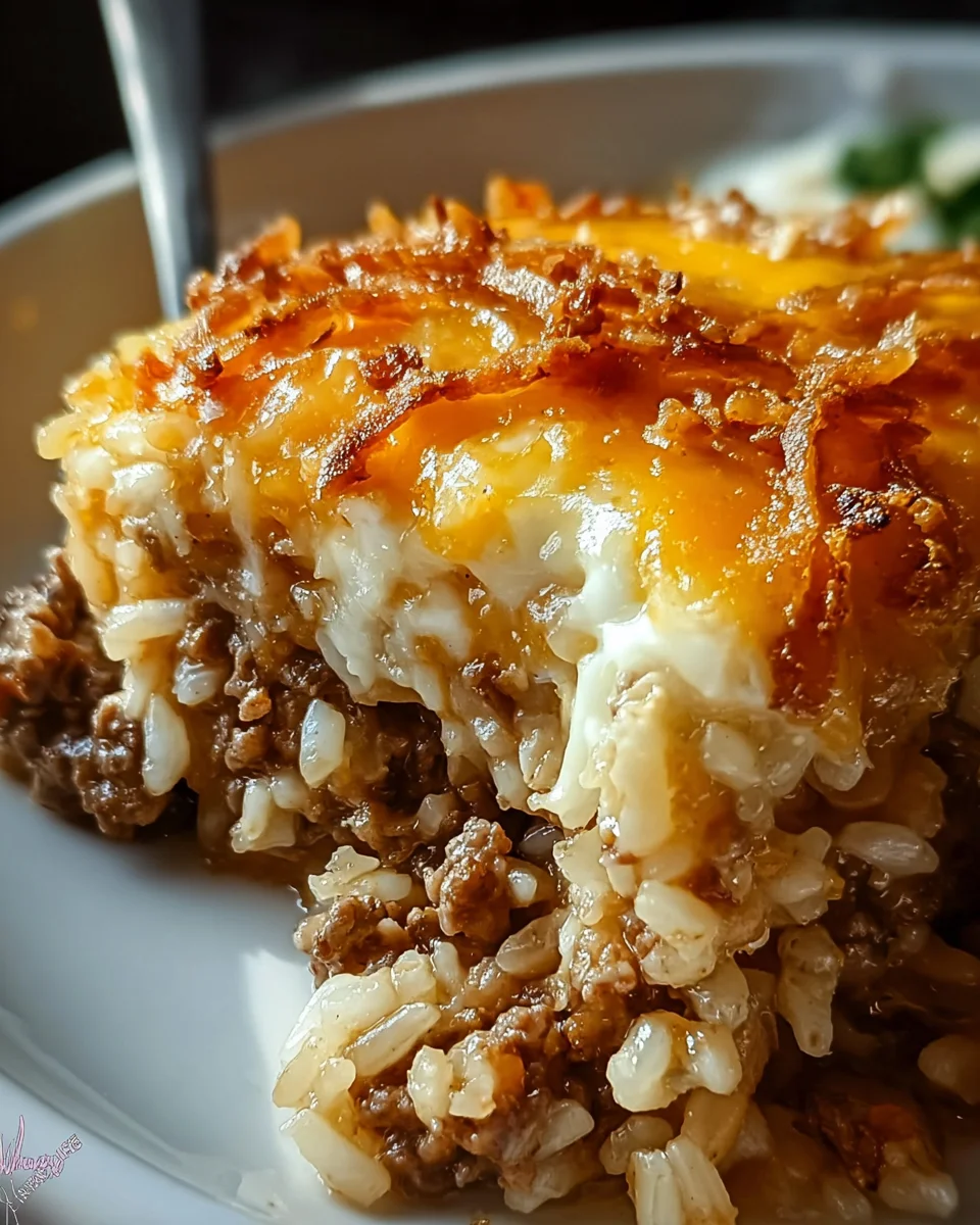 French Onion Ground Beef and Rice Casserole 24 French
