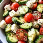 Fresh Cucumber Caprese Salad