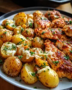 Garlic Parmesan Chicken and Potatoes (One-Pan Dinner)