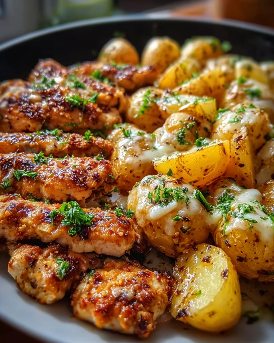 Garlic Parmesan Chicken and Potatoes (One-Pan Dinner) Garlic