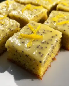 Glazed Lemon Poppy Seed Bars