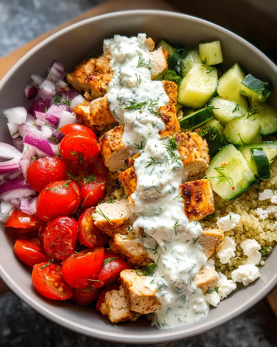 Greek Chicken Bowls Greek Chicken Bowls