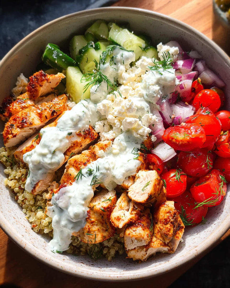 Greek Chicken Bowls Greek