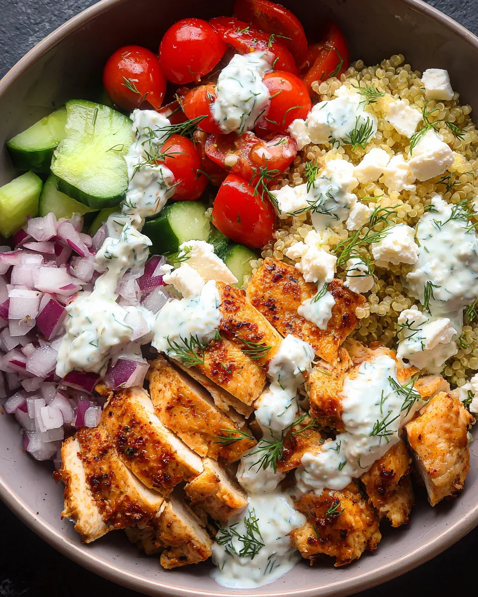 Greek Chicken Bowls Greek