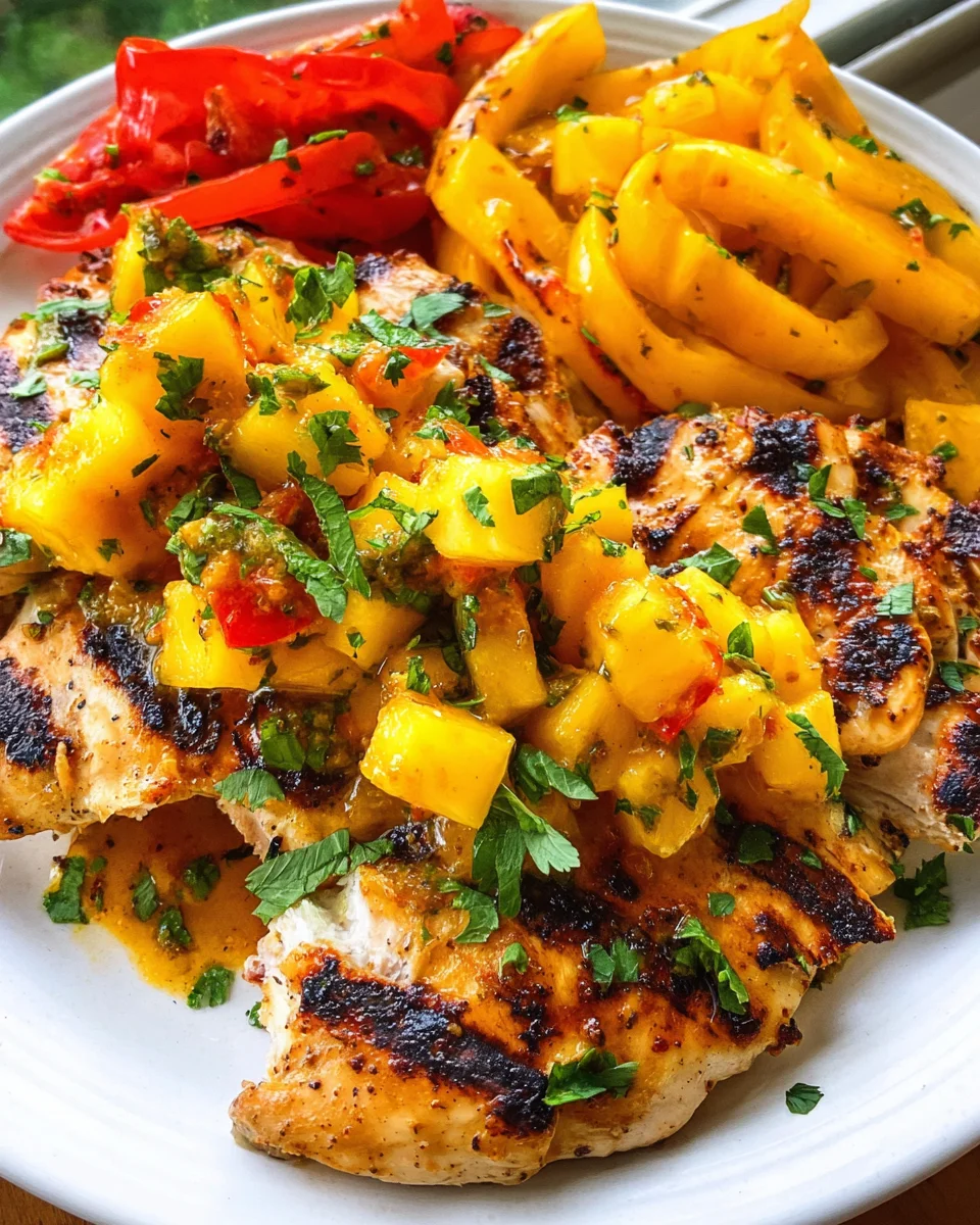 Grilled Mango Pineapple Chicken