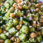 Herby Cucumber Salad with Feta and Chickpeas 23 Herby Cucumber Salad with Feta and Chickpeas