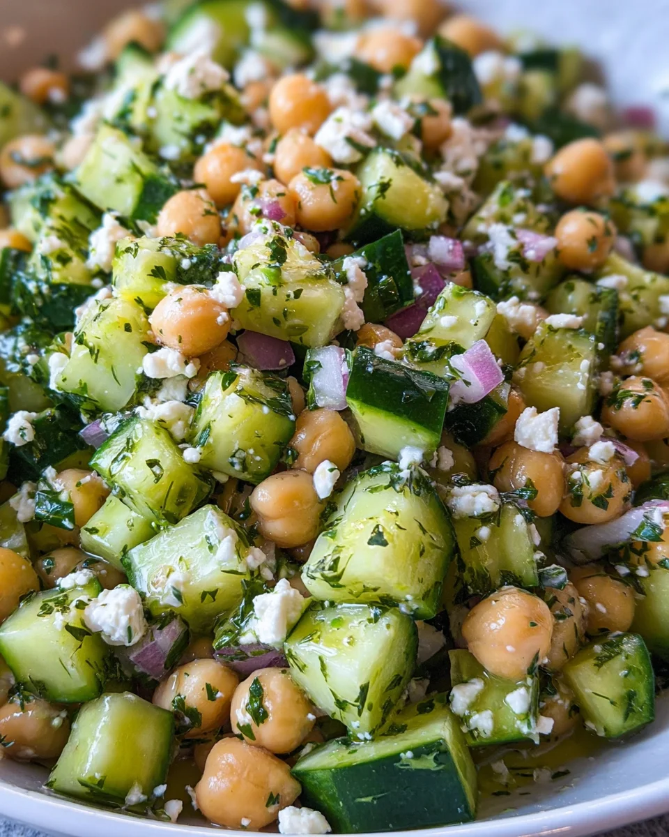 Herby Cucumber Salad with Feta and Chickpeas 20 Herby Cucumber Salad with Feta and Chickpeas