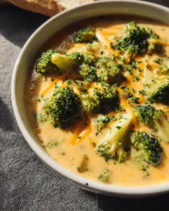 High Protein Broccoli Cheddar Soup
