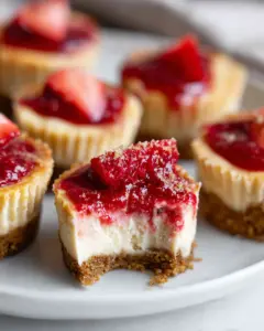 High Protein Healthy Strawberry Cheesecake Bites