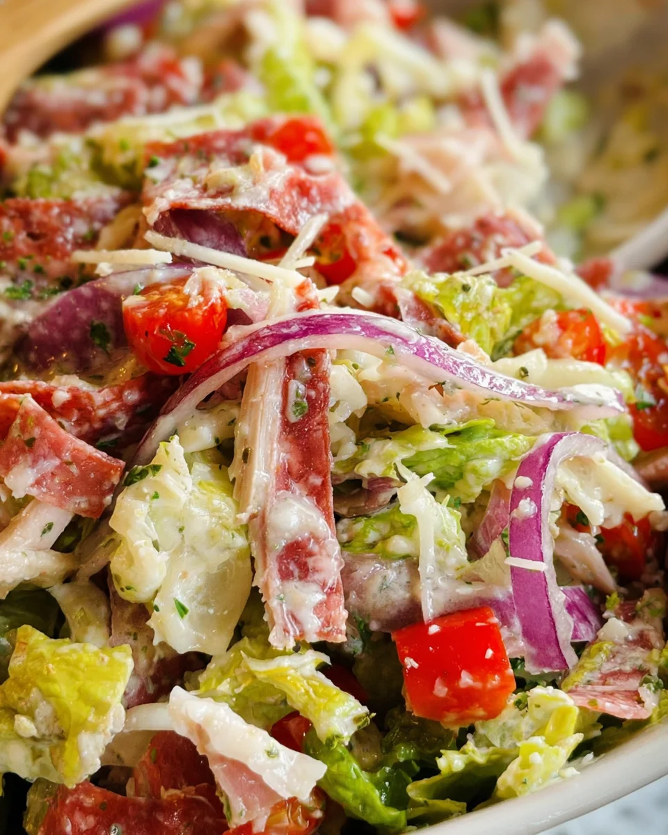 Italian Grinder Salad (Chopped Sub Salad) Italian